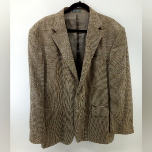 Oscar de la Renta Silk Wool Blazer Sports Jacket Designer 46R Made in Columbia